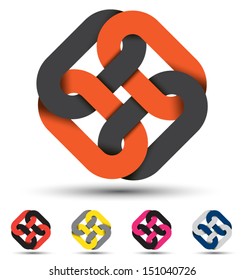 Chain squere vector. vector illustration 