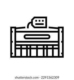 chain store line icon vector. chain store sign. isolated contour symbol black illustration