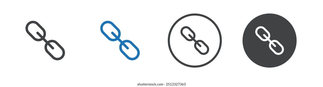 Esquema del logotipo del Vector del icono del símbolo de cadena