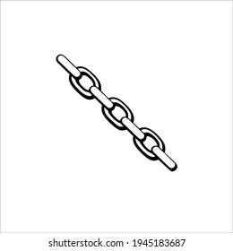Chain Symbol Logo. Tattoo Design. Vector Illustration.