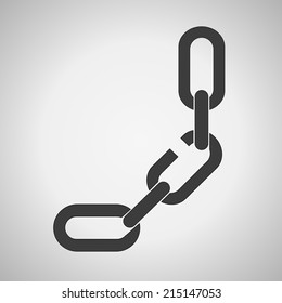 Chain Symbol On Gray Background Vector Stock Vector (Royalty Free ...