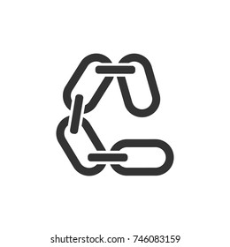 chain symbol on white background. Vector illustration