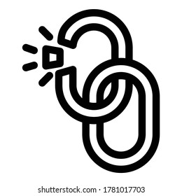 KettenTeamarbeit flat-Symbol einzeln auf weißem Hintergrund