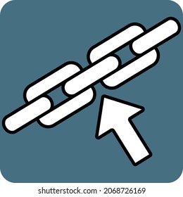 Chain technology, illustration, vector, on a white background.