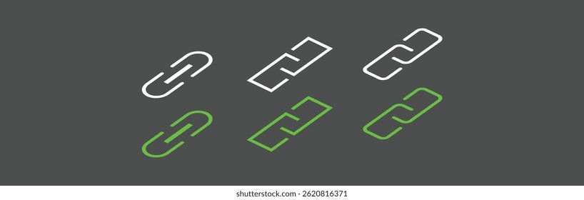 Chain thick line icon, link icon. Link icon. Vector illustration.