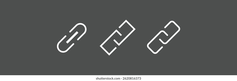 Chain thick line icon, link icon. Link icon. Vector illustration.
