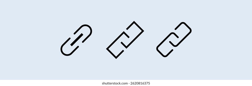 Chain thick line icon, link icon. Link icon. Vector illustration.