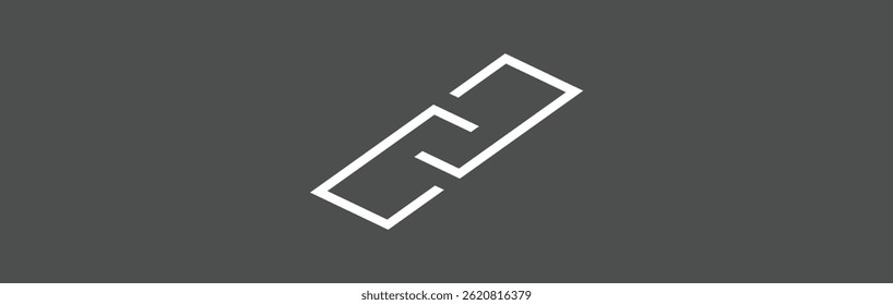 Chain thick line icon, link icon. Link icon. Vector illustration.