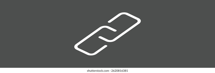Chain thick line icon, link icon. Link icon. Vector illustration.