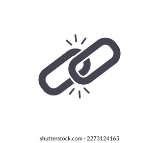 Icono de línea gruesa de cadena, diseño del logotipo del símbolo del vector de contorno. Forma sin fisuras, para diseño gráfico de emblema, símbolo, signo, insignia, etiqueta, sello, aislado en diseño e ilustración de vector blanco.
