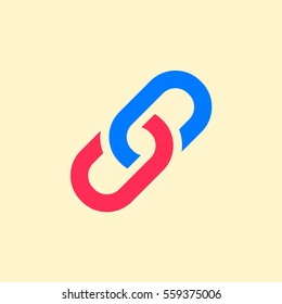 Chain thick line icon, outline vector sign, linear simple pictogram. Web link symbol, logo illustration