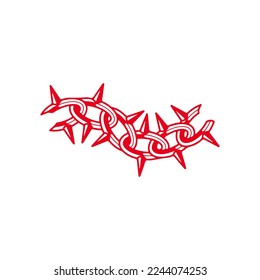 chain of thorns vector illustration