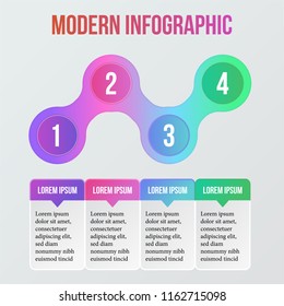chain timeline info graphic template. data visualization. business presentation. vector illustration.