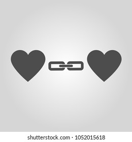 Chain with two heart links