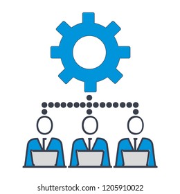 chain value management trendy icon on white background for web graphic