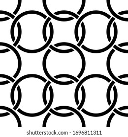 Chain vector background. Endless chain  For round frame
