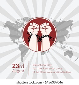 the chain vector design is broken and free for "International Day for the Remembrance of the Slave Trade and its Abolition"