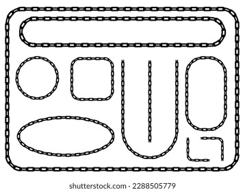 Ilustración de diseño de vector de cadena aislada en fondo blanco