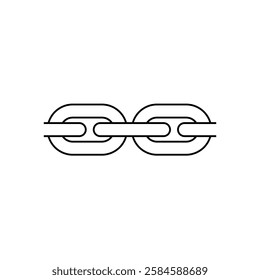 Chain vector icon. Black broken link icon. Link icon, vector. Chain vector icon. Vector illustration. 