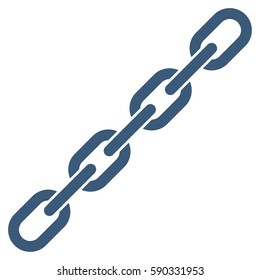 Icono de Vector de cadena. Símbolo azul plano. Pictograma está aislado sobre un fondo blanco. Diseñado para interfaces de Web y software.