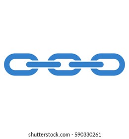 Chain vector icon. Flat cobalt symbol. Pictogram is isolated on a white background. Designed for web and software interfaces.