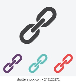 Chain vector icon. Link sign