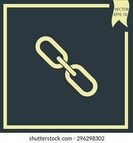 Chain vector icon. Link sign.