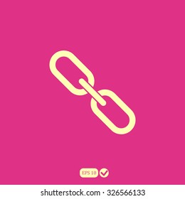 Chain vector icon. Link sign.