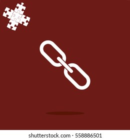 Chain vector icon. Link sign.