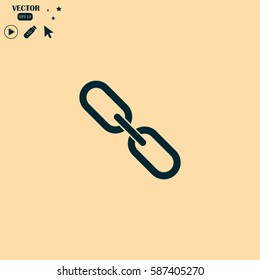 Chain vector icon. Link sign.