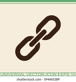 Chain vector icon. Link sign.