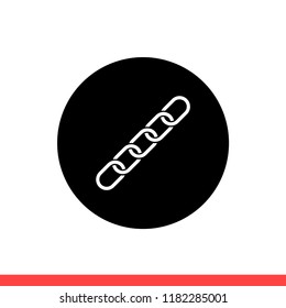 Chain vector icon, link symbol. Simple flat design for web or mobile app