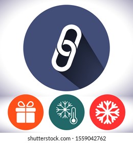 Chain vector icon , lorem ipsum Flat design