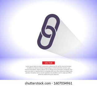 Chain vector icon , lorem ipsum Flat design
