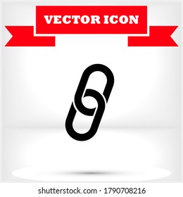 Chain vector icon , lorem ipsum Flat design