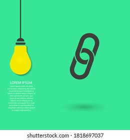 Chain vector icon , lorem ipsum Flat design