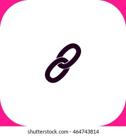 Chain vector icon on white background.