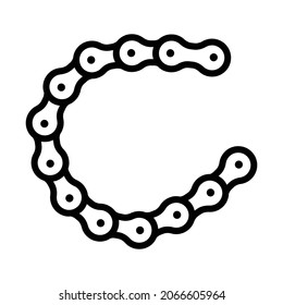 chain vector icon outline. motorcycle icon theme