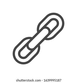Chain vector Icon in outline style. Vector illustration isolated on white background.