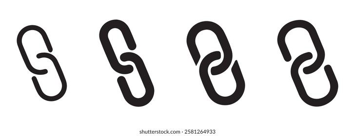 Chain vector icon set vector illustration.