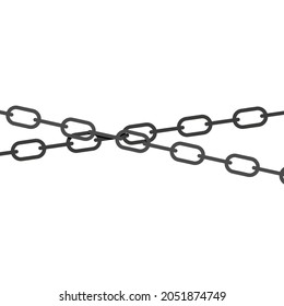 The chain vector illustration in flat design