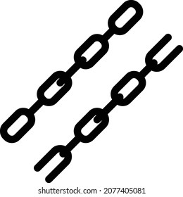 chain vector illustration isolated on a transparent background . colour vector icons for concept or web graphics.