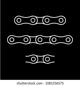 Chain vector sets. Line simple design.  