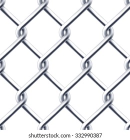 Chain wall on white background