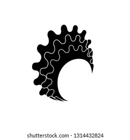 Chain wheel vector logo. Chain wheel icon.  