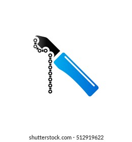 Chain whip icon in duo tone color. Transportation repair tool