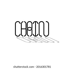 CHAIN word modern minimal and creative logo