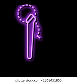 chain wrench tool neon light sign vector. chain wrench tool illustration