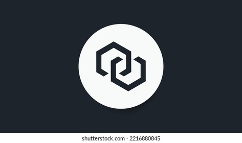 Chain, XCN coin cryptocurrency 3d logo on isolated background with copy space. vector illustration of Chain, XCN token banner design concept.
