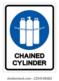 Chained Cylinders Symbol Sign, Vector Illustration, Isolate On White Background Label. EPS10 